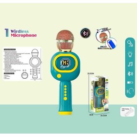 Мікрофон HY 865 E (96/2) підсвічування, 3 ефекти зміни голосу, регулювання гучності, Bluetooth, слот для TF-карти, в коробці