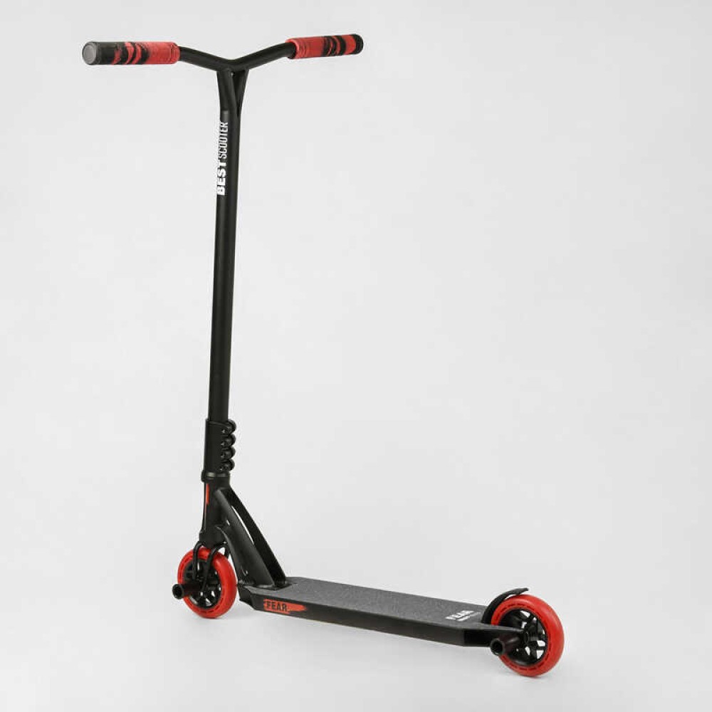 Самокат трюковий МТ-50599 Best Scooter (4) "FEAR", SCS-система, ПЕГИ, алюмінієвий диск та дека, колеса PU, d=115мм, ширина керма 58 см