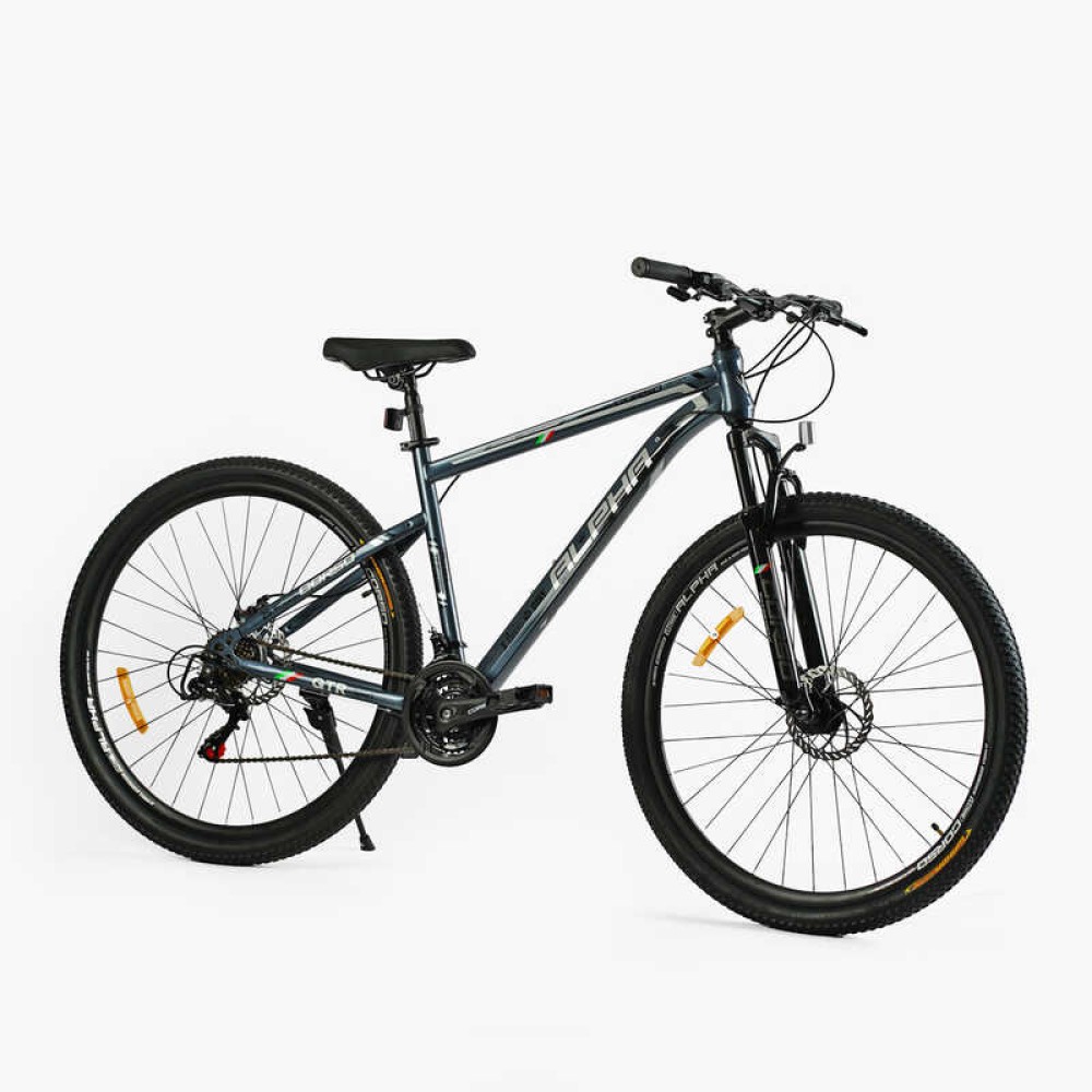Велосипед спортивний Corso ALPHA LF-29360 29", сталева рама 21", 21 швидкість, Shimano, дискові гальма