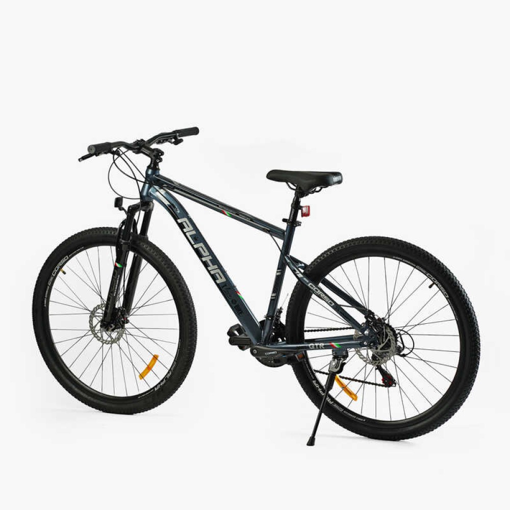 Велосипед спортивний Corso ALPHA LF-29360 29", сталева рама 21", 21 швидкість, Shimano, дискові гальма