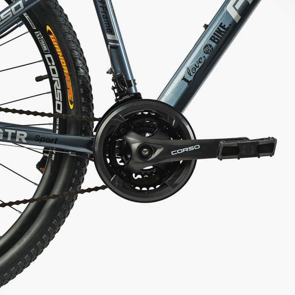 Велосипед спортивний Corso ALPHA LF-29360 29", сталева рама 21", 21 швидкість, Shimano, дискові гальма