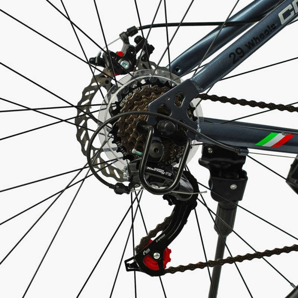 Велосипед спортивний Corso ALPHA LF-29360 29", сталева рама 21", 21 швидкість, Shimano, дискові гальма