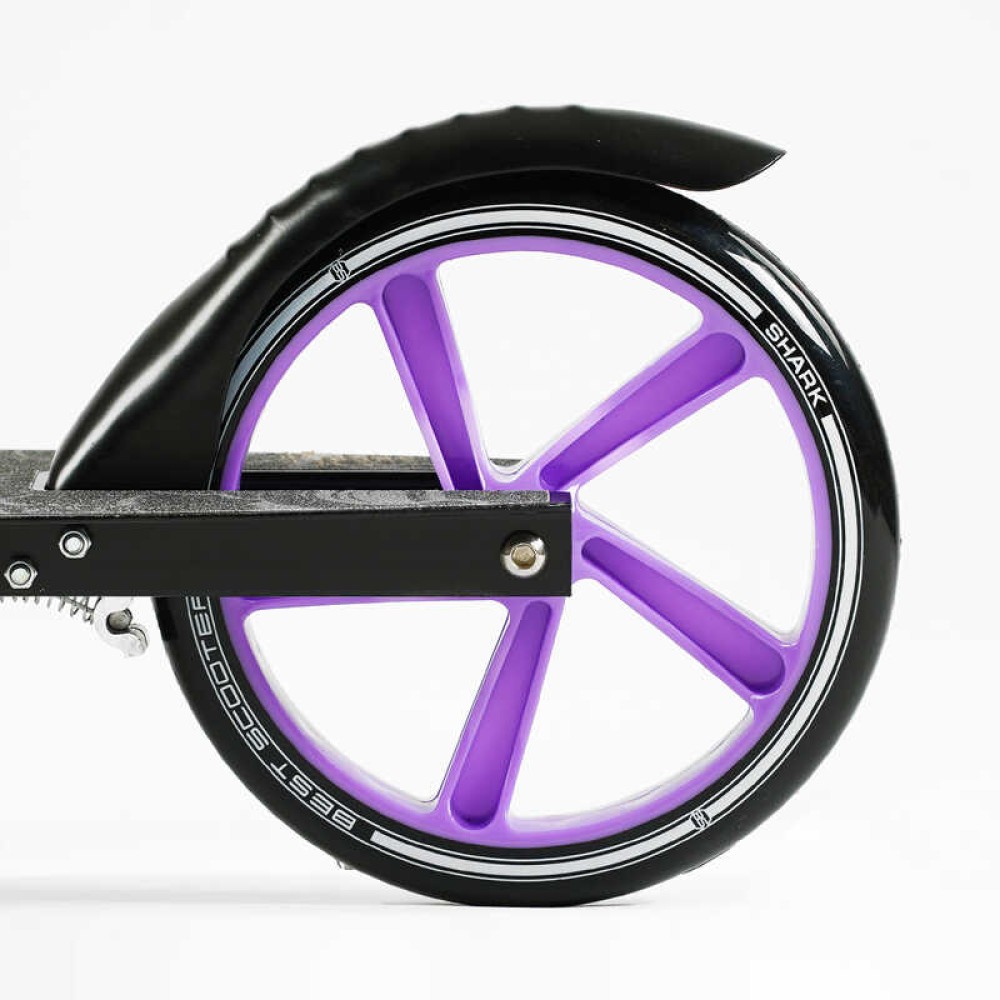 Самокат двоколісний "Best Scooter" SH-30610 (4) "SHARK", з ручним гальмом, затискач керма, колеса PU - 20 см, 1 амортизатор, в коробці