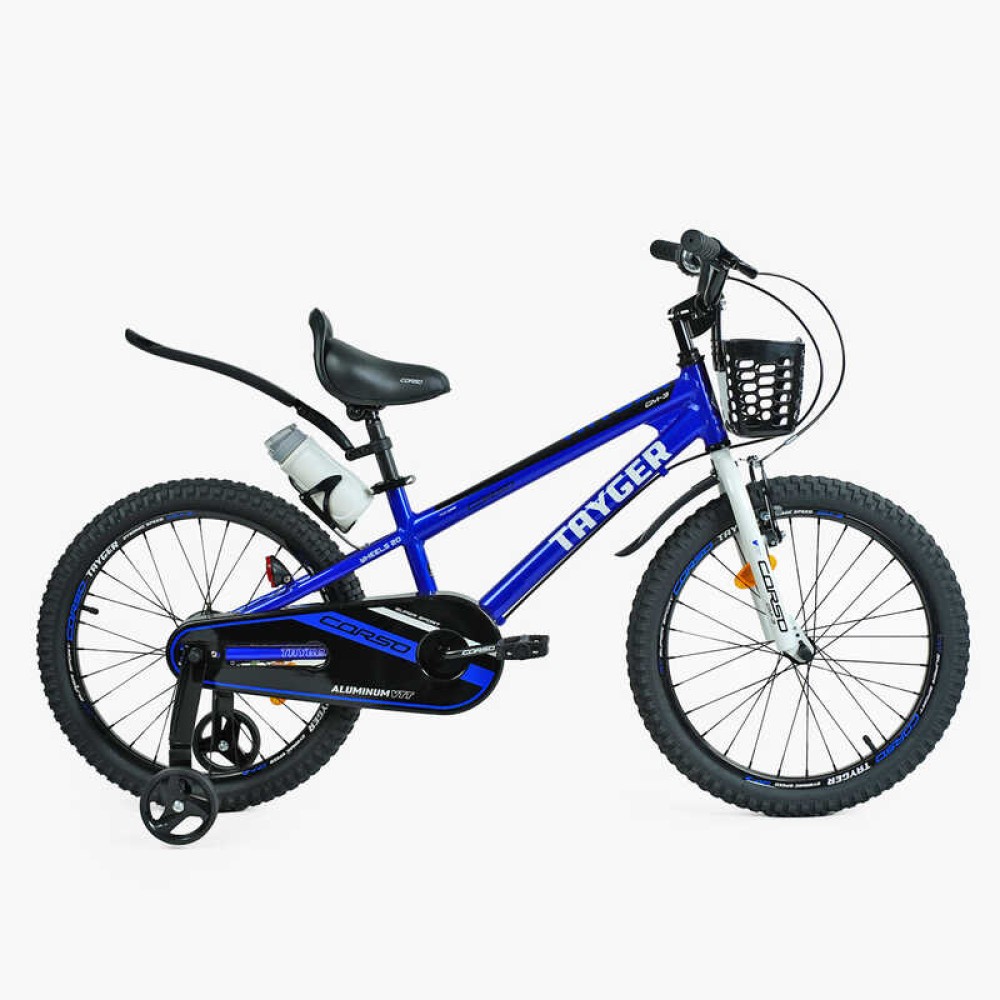 Велосипед 2-х колісний CORSO TAYGER TG-62355 20" алюмінієва рама, ручне гальмо, бічні колеса