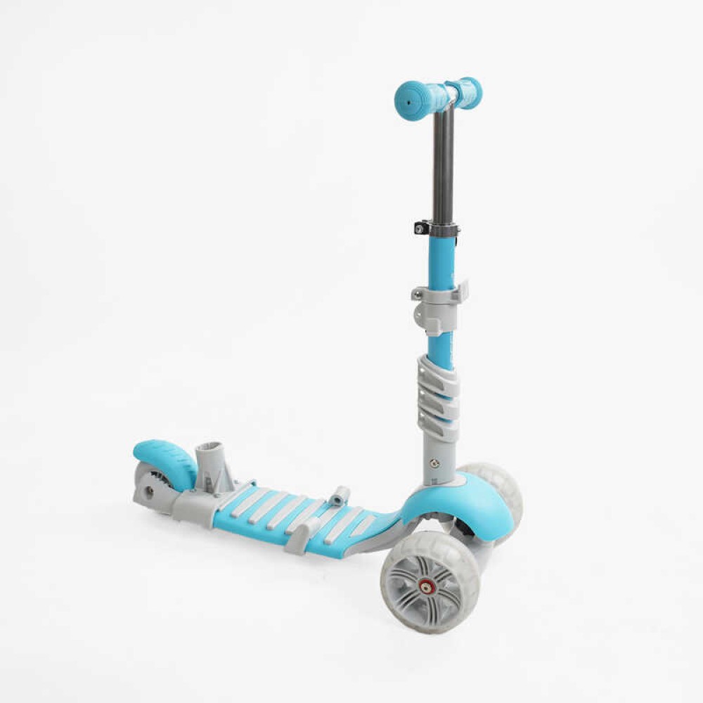 Самокат 5в1 P-92401 Best Scooter, з ДОП. КОЛЕСАМИ, захисний бампер, PU колеса зі світлом, в коробці