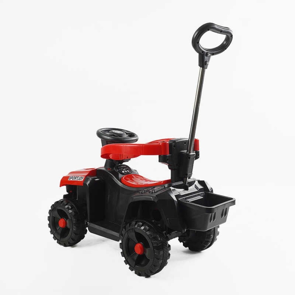 Толокар електричний JOY М-44840 двигун 18W, акумулятор 6V, захисний бампер, батьківська ручка, в коробці