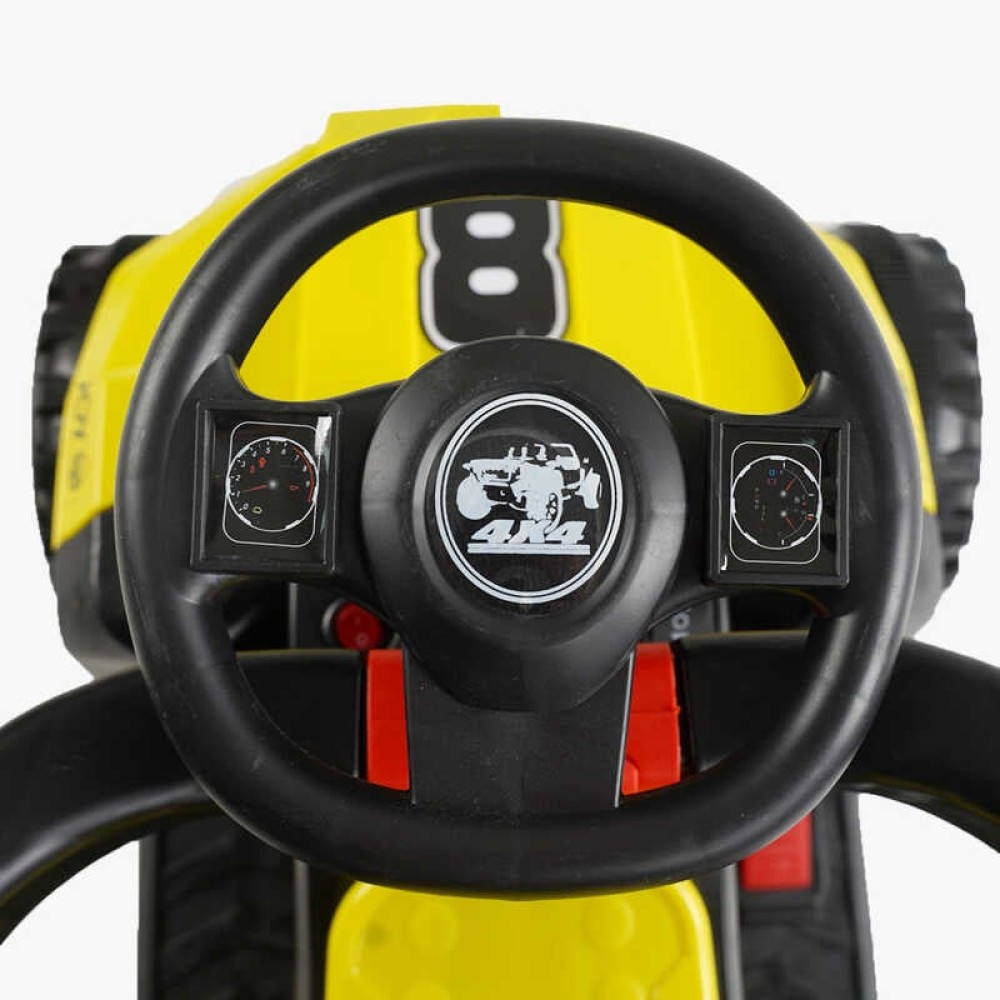 Толокар електричний JOY М-15527 двигун 18W, акумулятор 6V, захисний бампер, батьківська ручка, в коробці