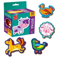 гр Набір магнітів "Ферма" VT3106-36 (30) "Vladi Toys", 10 елементів, у коробці