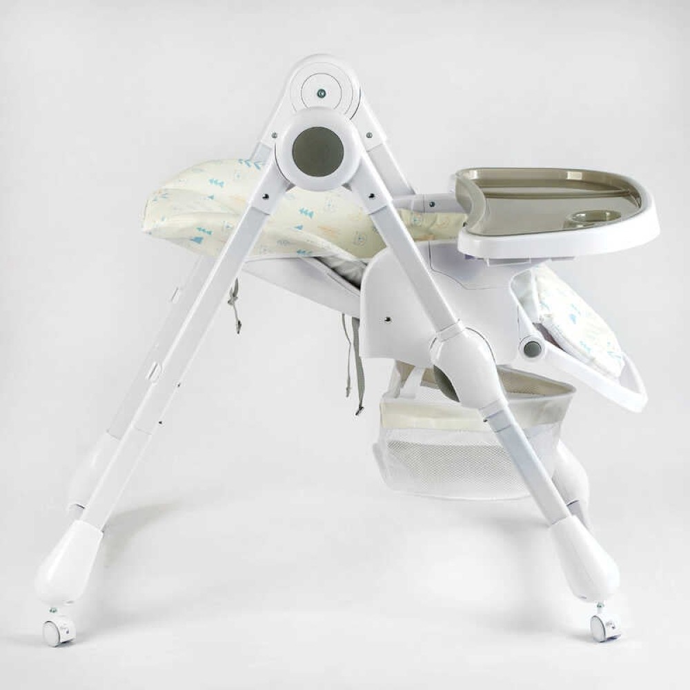 Стільчик для годування Joy K-11058 (1) мягкий чохол ПВХ, 4 колеса, з’ємний столик, кошик, в коробці