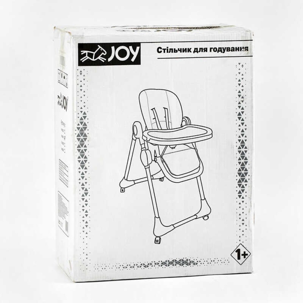 Стільчик для годування Joy K-11058 (1) мягкий чохол ПВХ, 4 колеса, з’ємний столик, кошик, в коробці
