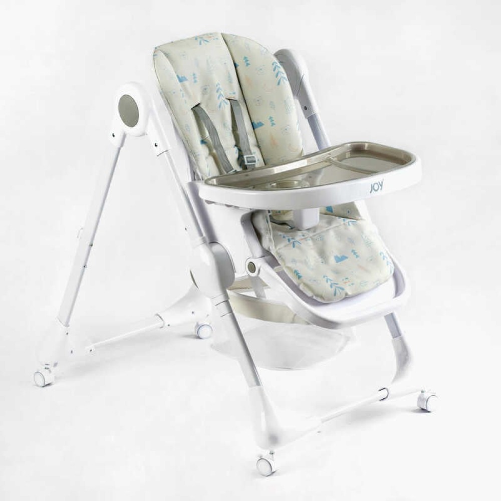 Стільчик для годування Joy K-11058 (1) мягкий чохол ПВХ, 4 колеса, з’ємний столик, кошик, в коробці