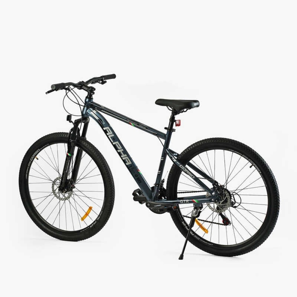 Велосипед спортивний Corso ALPHA LF-29360 29", сталева рама 19", 21 швидкість, Shimano, дискові гальма